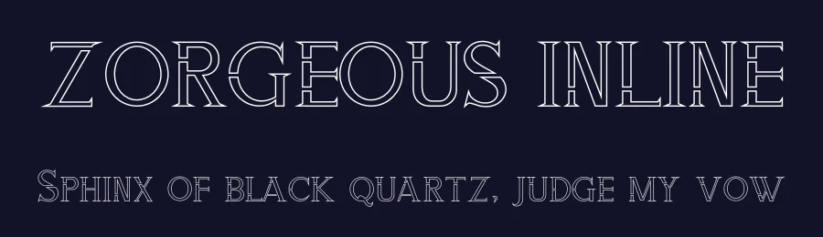 ZORGEOUS INLINE — Display Font — thumbnail 2