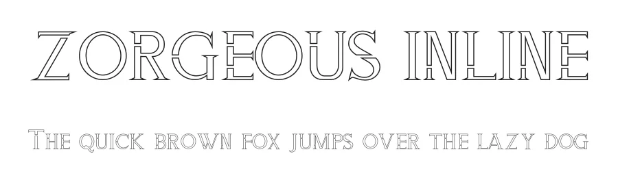 ZORGEOUS INLINE — Display Font