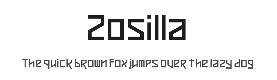 Zosilla by NAL — Display Font