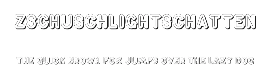 ZschuschLightSchatten by Peter Wiegel — Display Font