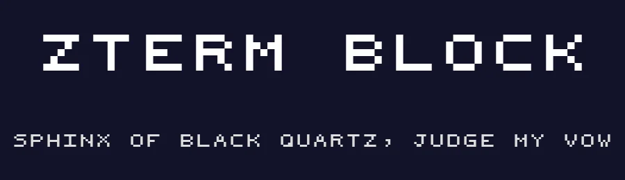 zTerm Block — Display Font — thumbnail 2