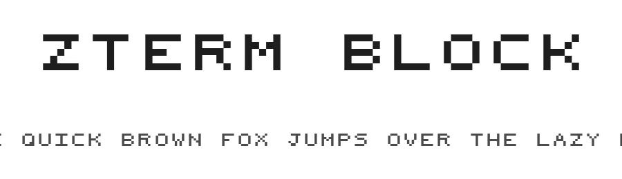 zTerm Block — Display Font