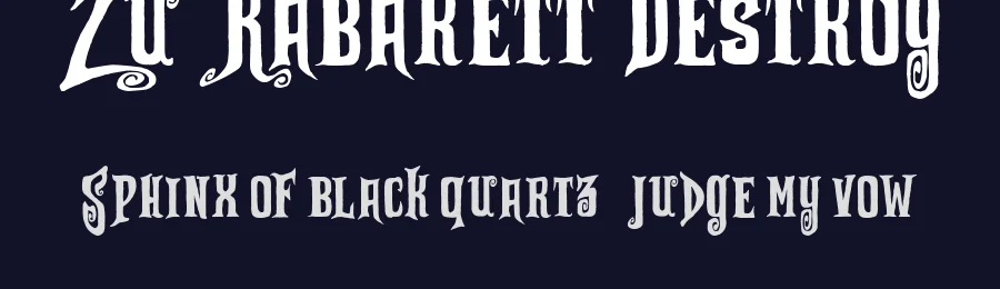 Zu Kabarett Destroy by © Imagex — Display Font — thumbnail 2