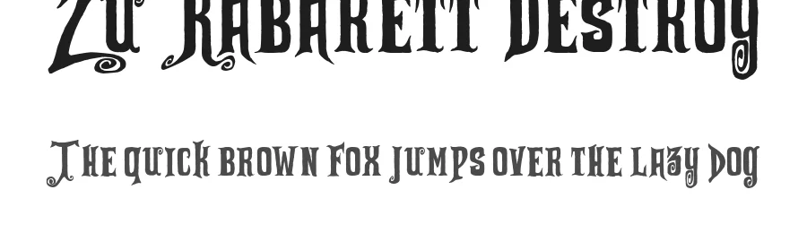 Zu Kabarett Destroy by © Imagex — Display Font