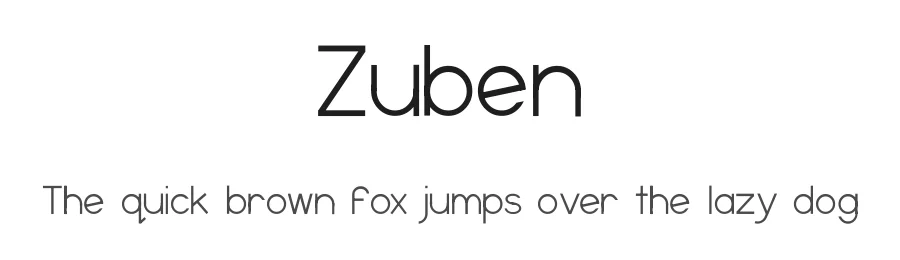 Zuben by Fran Board β Sans Font