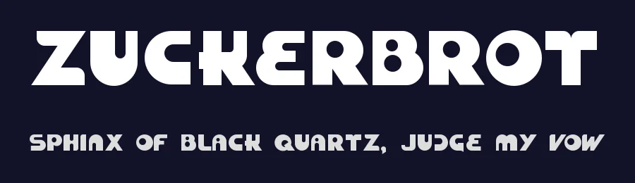 Zuckerbrot by Benjamin Rauber — Display Font — thumbnail 2
