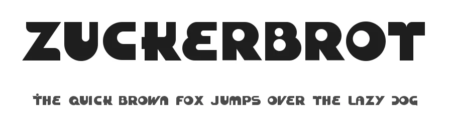 Zuckerbrot by Benjamin Rauber — Display Font