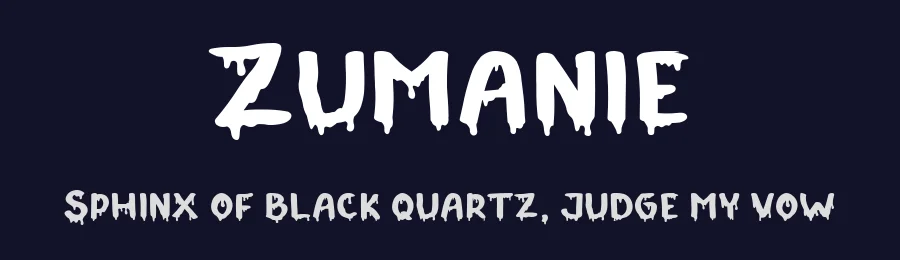 Zumanie — Display Font — thumbnail 2