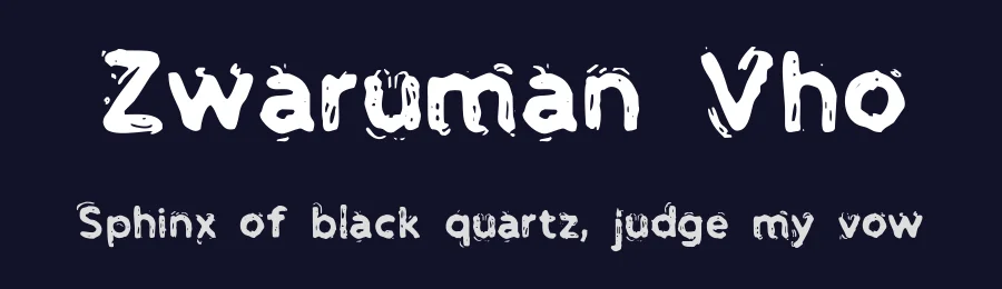 Zwaruman Vho — Display Font — thumbnail 2