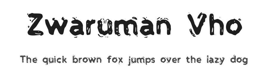 Zwaruman Vho — Display Font
