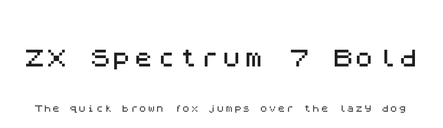 ZX Spectrum 7 Bold by Sizenko Alexander — Display Font