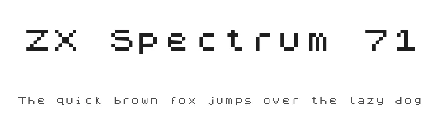 ZX Spectrum 71 by Sizenko Alexander — Display Font