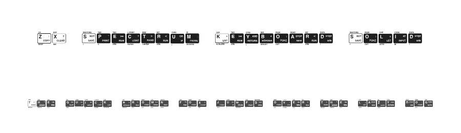 ZX Spectrum Keyboard Solid — Display Font