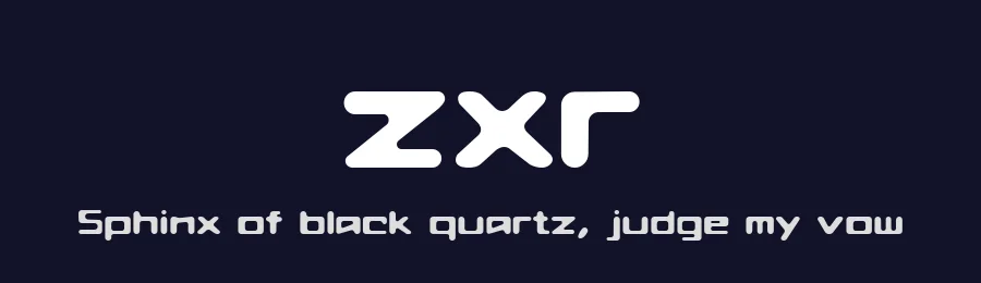 zxr — Display Font — thumbnail 2