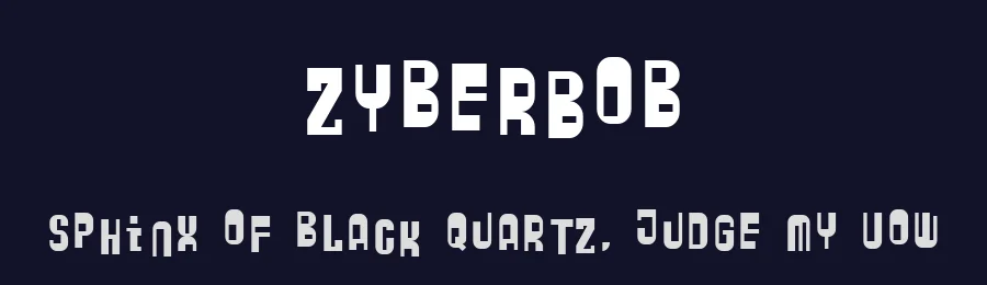 ZyberBob — Display Font — thumbnail 2