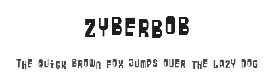 ZyberBob — Display Font