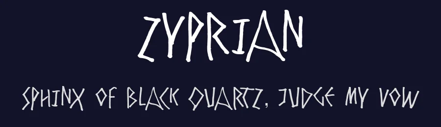 Zyprian — Display Font — thumbnail 2