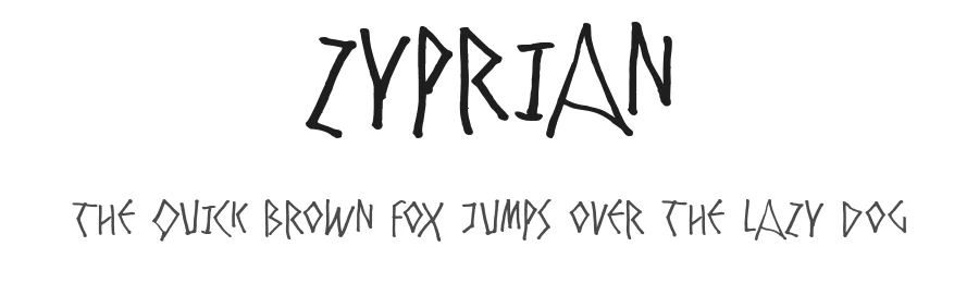 Zyprian — Display Font
