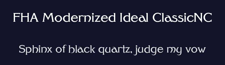 FHA Modernized Ideal ClassicNC by Fontry — Decorative Font — thumbnail 2