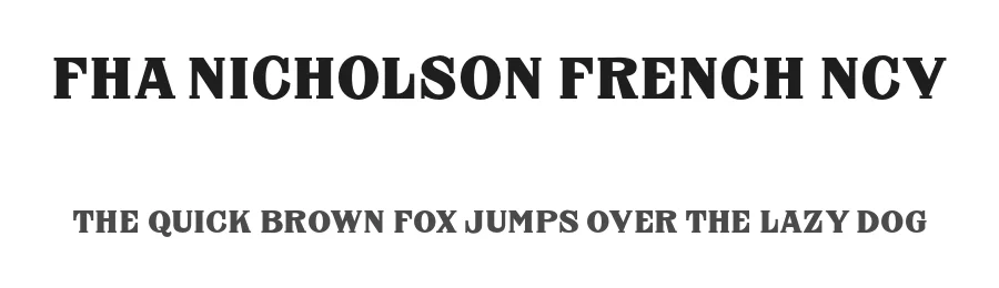 FHA Nicholson French NCV