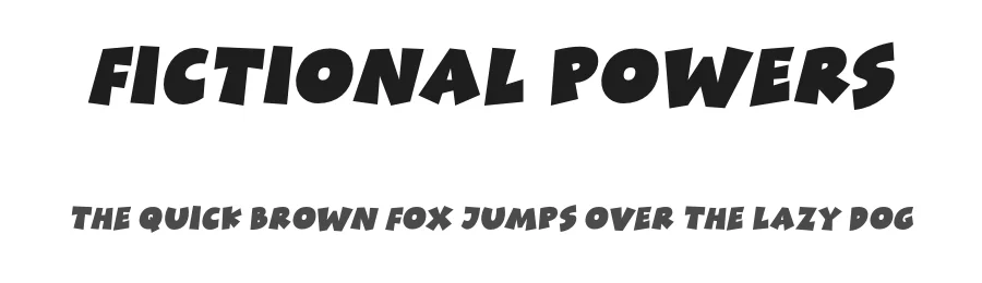 Fictional Powers by Pizzadude — Decorative Font