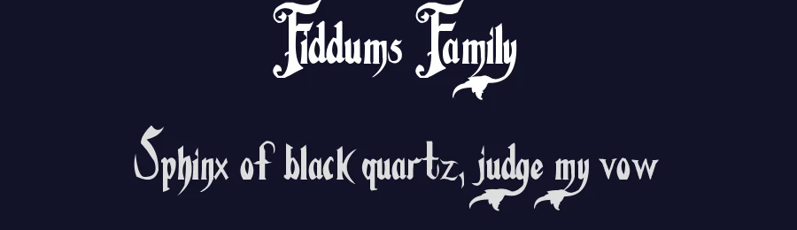 Fiddums Family by Jeff Bellini — Blackletter Font — thumbnail 2