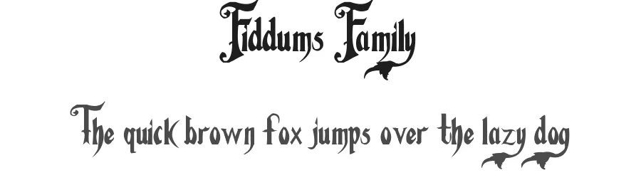 Fiddums Family by Jeff Bellini — Blackletter Font