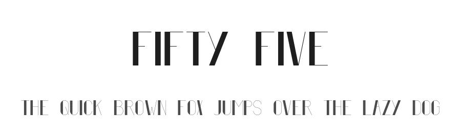 Fifty Five by Mike Hill — Decorative Font
