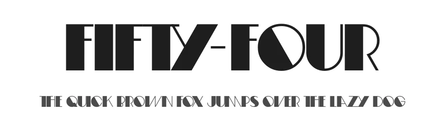 Fifty-Four by Daylight Fonts — Decorative Font