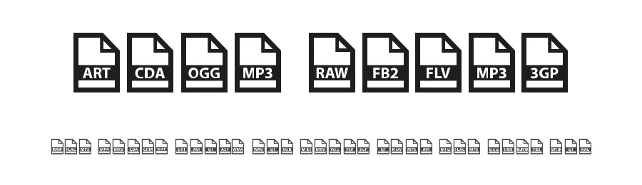 File Types by Woodcutter — Dingbats Font