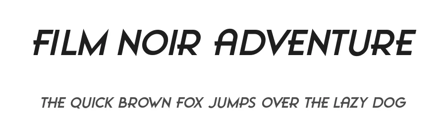 Film Noir Adventure by Hawtpixel — Decorative Font