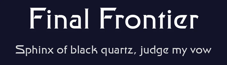 Final Frontier by Allen R. Walden — Blackletter Font — thumbnail 2