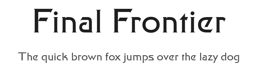 Final Frontier by Allen R. Walden — Blackletter Font