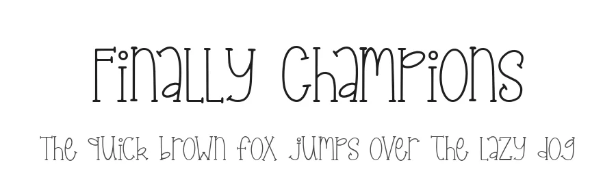 Finally Champions by Salt & Pepper Designs β Decorative Font