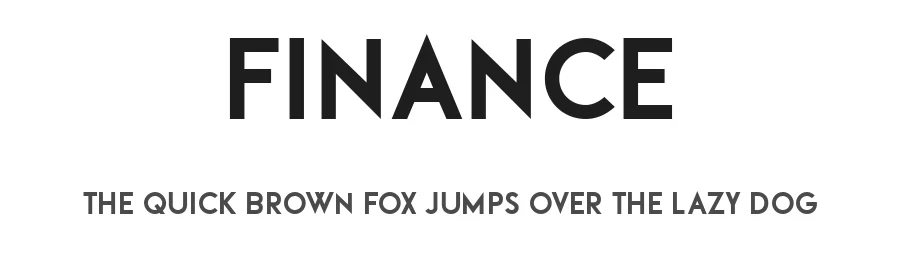 Finance by Vladimir Nikolic — Sans Serif Font