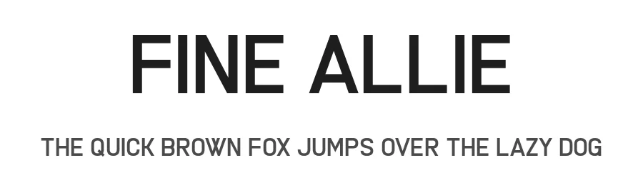 Fine Allie by Chequered Ink — Sans Serif Font