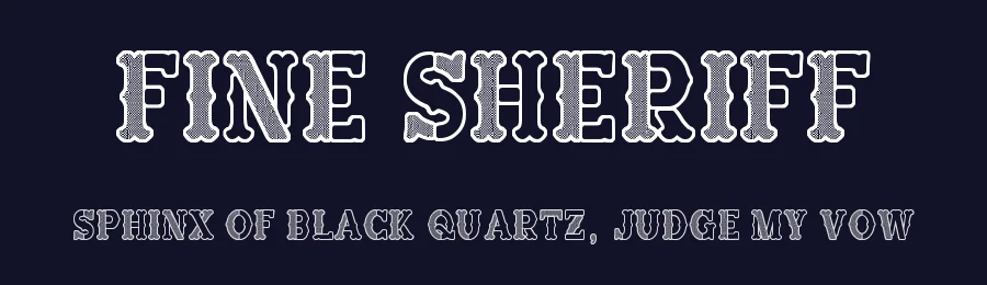 Fine Sheriff by Woodcutter — Decorative Font — thumbnail 2