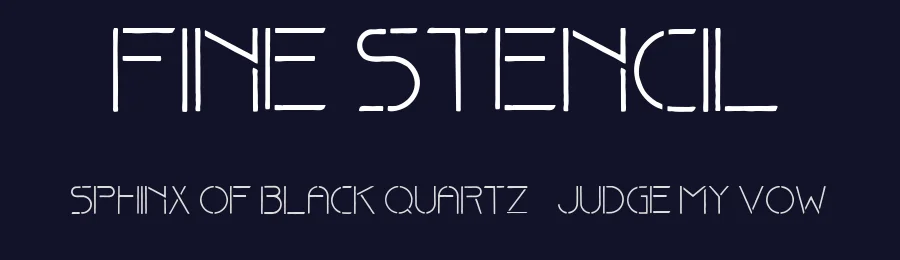 Fine Stencil by BC — Decorative Font — thumbnail 2