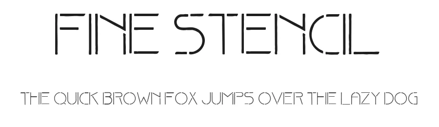 Fine Stencil by BC — Decorative Font