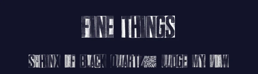 Fine Things by Xerographer Fonts — Decorative Font — thumbnail 2