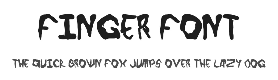 Finger font