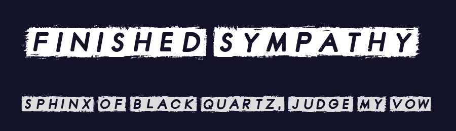 Finished Sympathy by Chequered Ink — Decorative Font — thumbnail 2