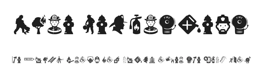 Fire Department by Woodcutter — Dingbats Font