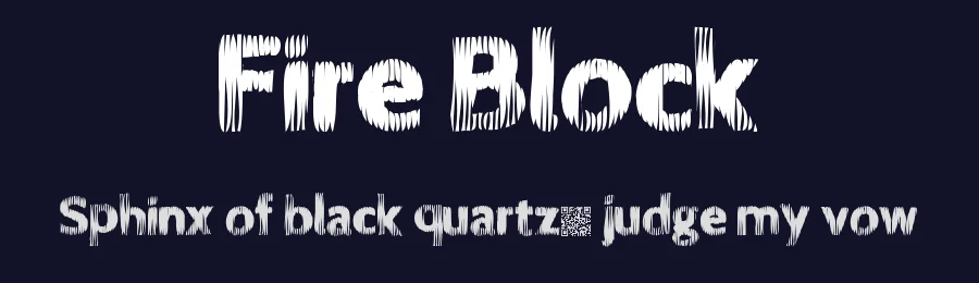 Fire Block by Xerographer Fonts — Decorative Font — thumbnail 2