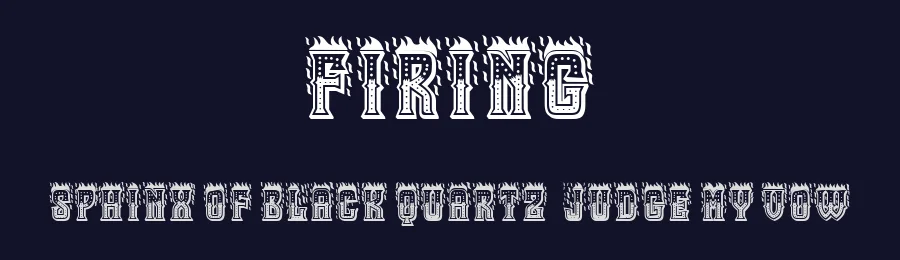 Firing by Vladimir Nikolic — Decorative Font — thumbnail 2