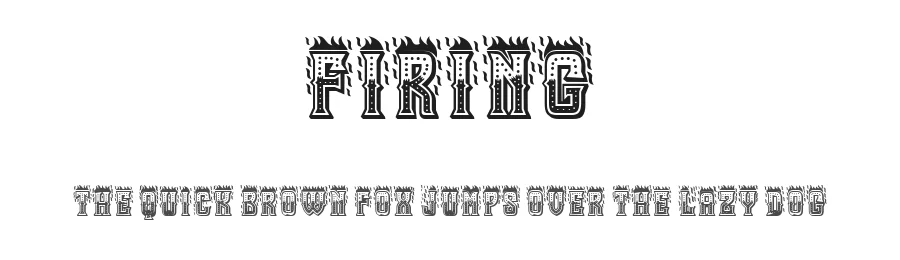 Firing by Vladimir Nikolic — Decorative Font