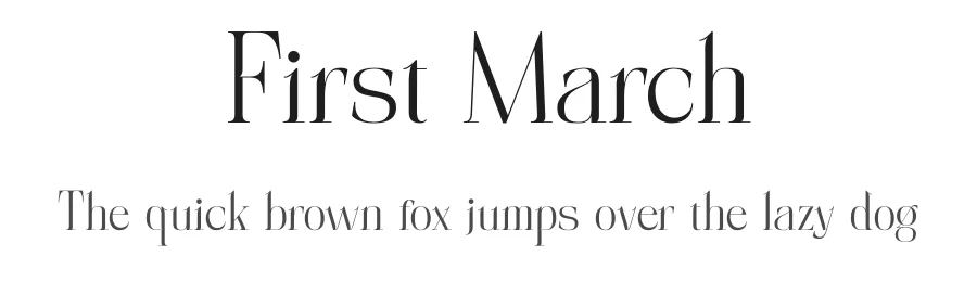 First March