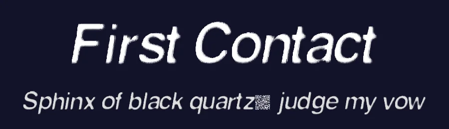 First Contact by Xerographer Fonts — Decorative Font — thumbnail 2