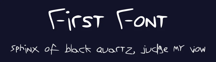 First Font by pokemon55044 — Script Handwritten Font — thumbnail 2