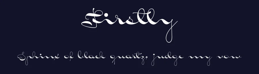 Firstly by Måns Grebäck — Script Handwritten Font — thumbnail 2